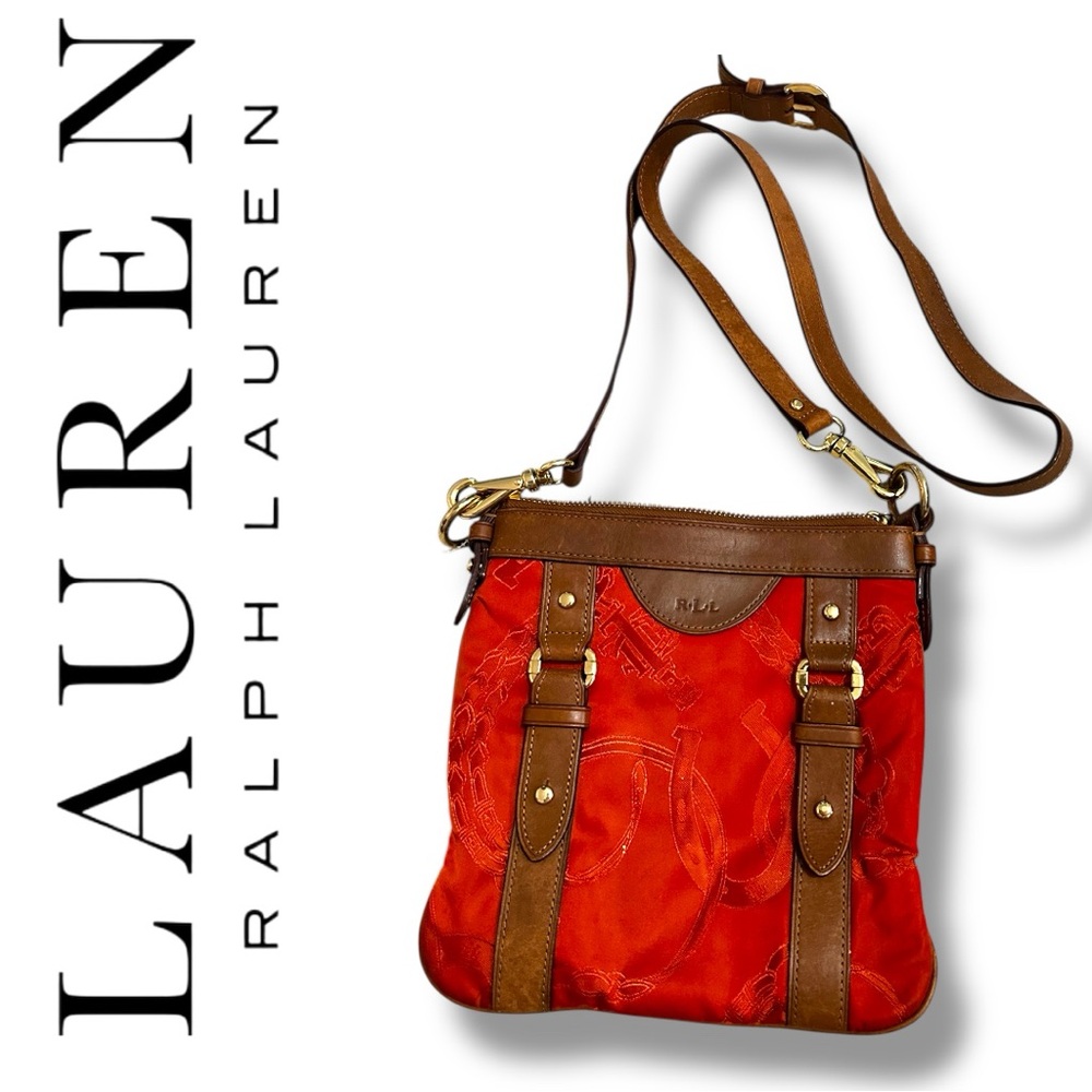 Vintage Ralph Lauren  Crossbody Bag with Gold Hardware EUC like New